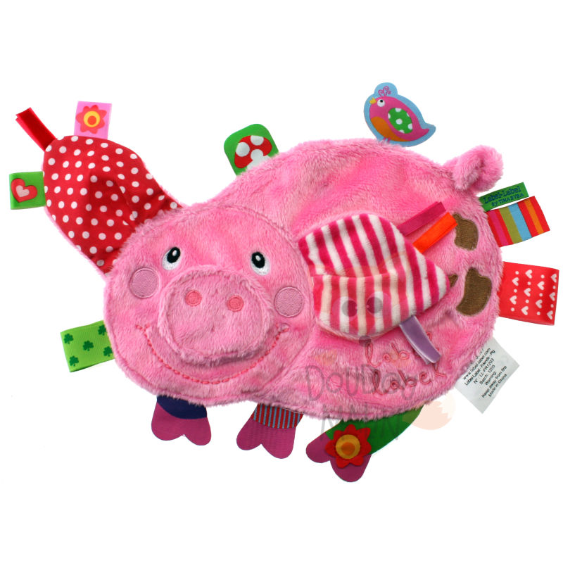  plat étiquette cochon rose 